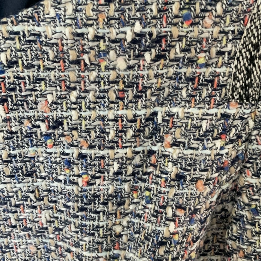 J. Crew 3/4 Sleeve Tweed Dress - Blue and White - Picture 4 of 14